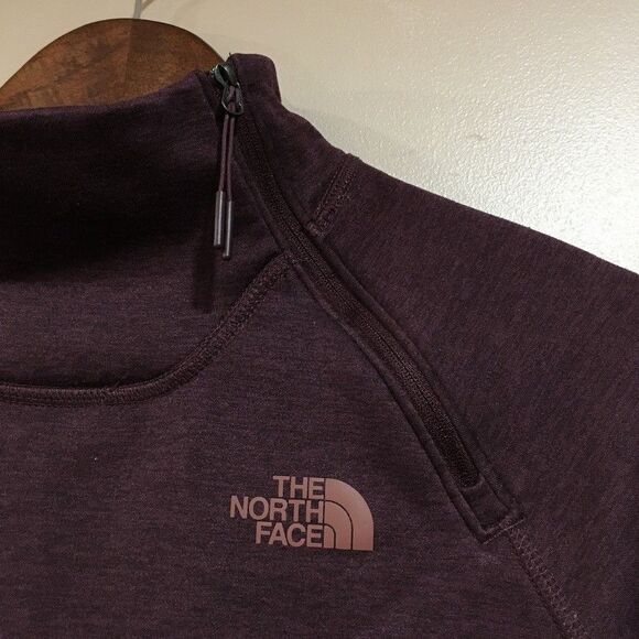 The North Face Canyonlands Womens S 1/4 Zip Purple Wine Long Sleeve Fleece Top - Picture 3 of 10
